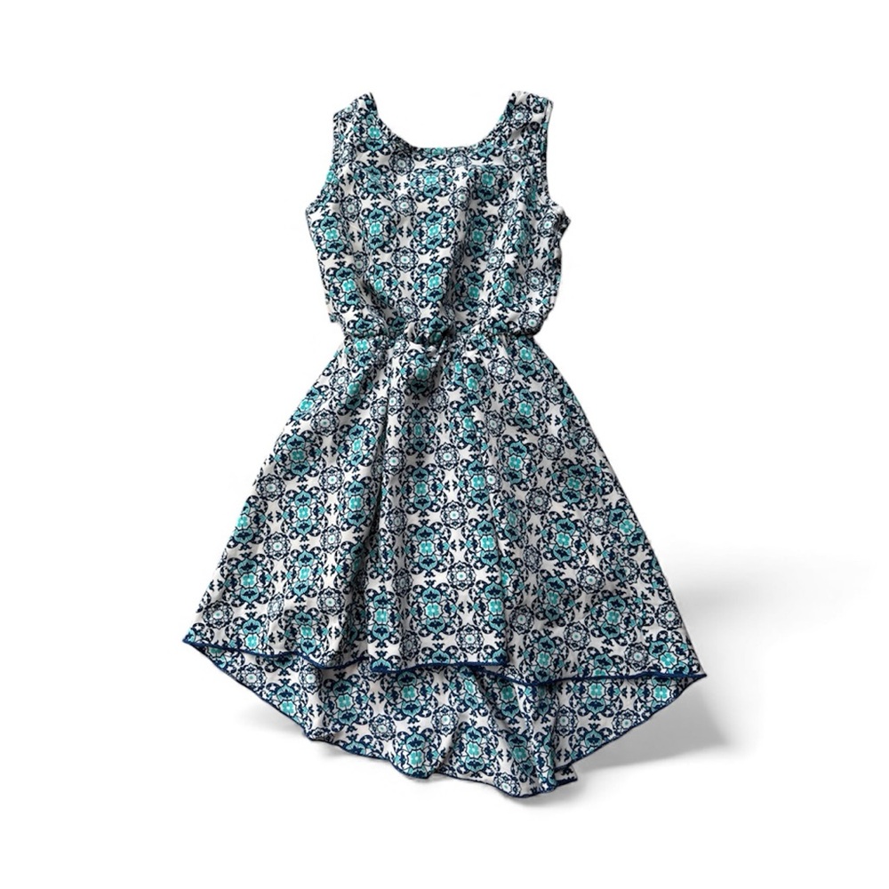 Lily Bleu Blue and White Floral Kids Dress